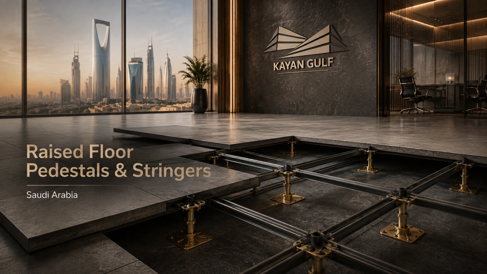 Raised floor pedestals, stringers and understructure system for raised access flooring