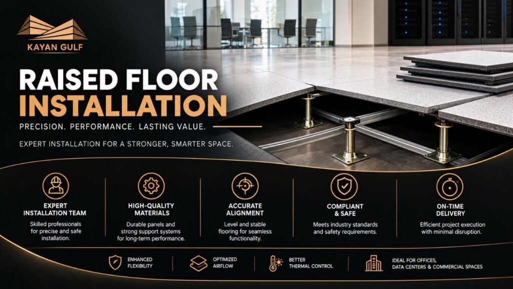 raised floor installation in Saudi Arabia